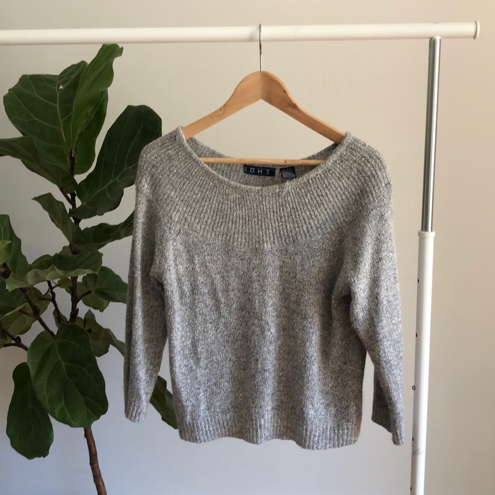Soft grey knit sweater